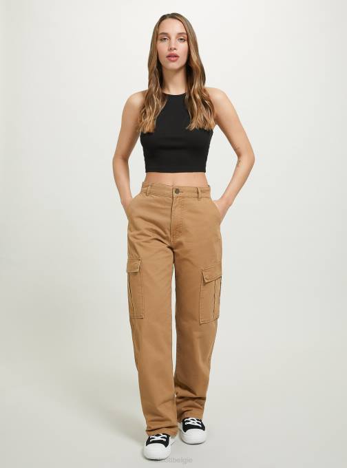 vrouwen Alcott bk1 zwart pantalone cargo van keperstof kleding PT2493