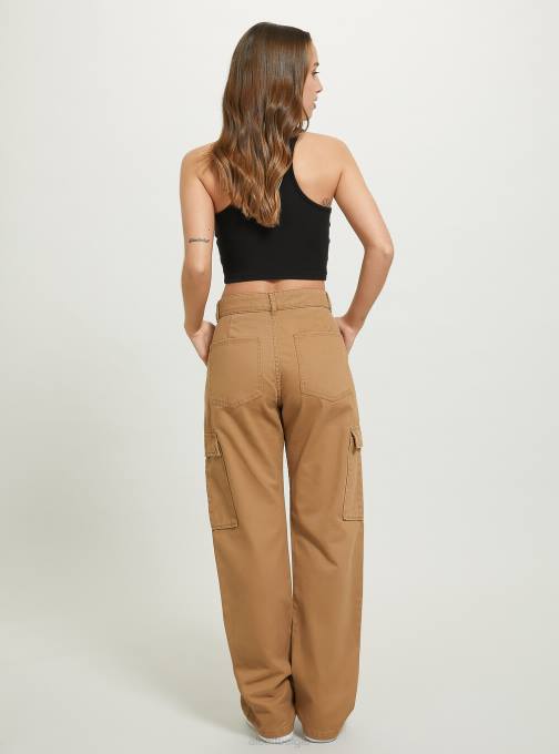 vrouwen Alcott bk1 zwart pantalone cargo van keperstof kleding PT2493