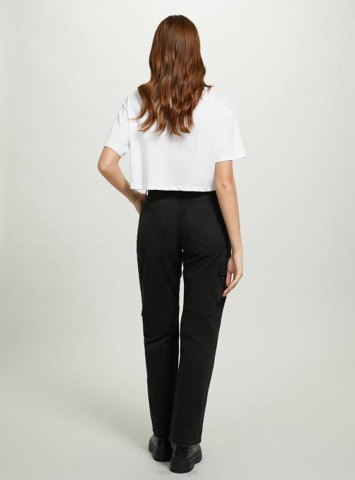 vrouwen Alcott bk1 zwart pantalone cargo van keperstof kleding PT2497