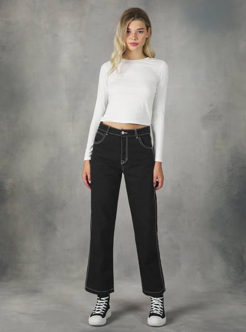 vrouwen Alcott bk1 zwart timmerman canvas broek kleding PT24148