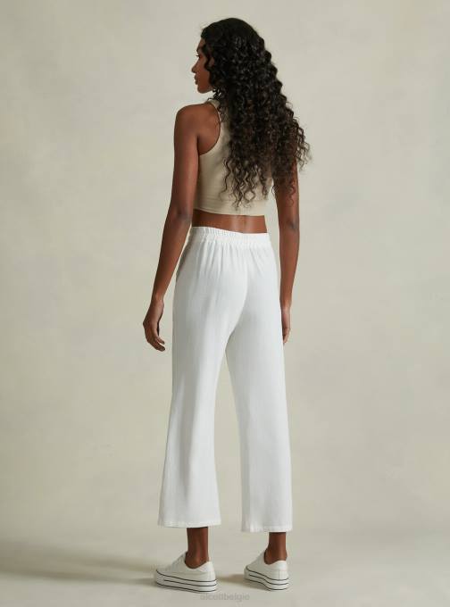 vrouwen Alcott wh2 wit culottebroek van linnenmix kleding PT2418