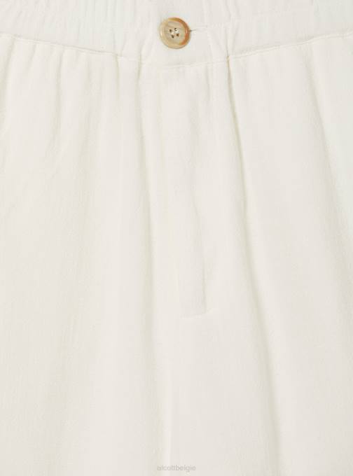 vrouwen Alcott wh2 wit culottebroek van linnenmix kleding PT2418