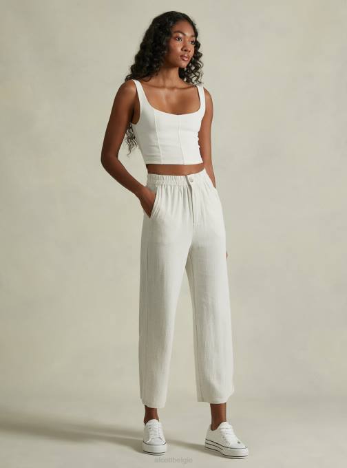 vrouwen Alcott wh2 wit culottebroek van linnenmix kleding PT24472