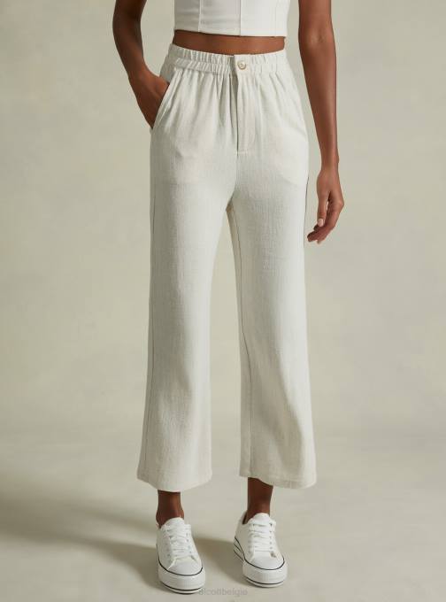 vrouwen Alcott wh2 wit culottebroek van linnenmix kleding PT24472