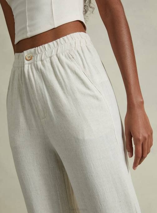 vrouwen Alcott wh2 wit culottebroek van linnenmix kleding PT24472
