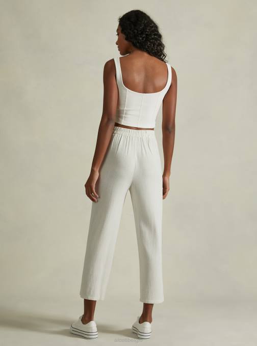 vrouwen Alcott wh2 wit culottebroek van linnenmix kleding PT24472
