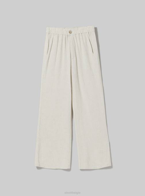 vrouwen Alcott wh2 wit culottebroek van linnenmix kleding PT24472