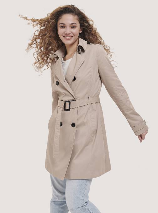 vrouwen Alcott beige zachte trenchcoat met riem kleding PT24502