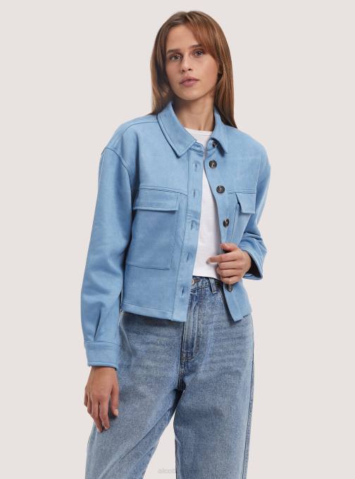 vrouwen Alcott bg3 beige licht Suède cropped overhemdjack kleding PT24287