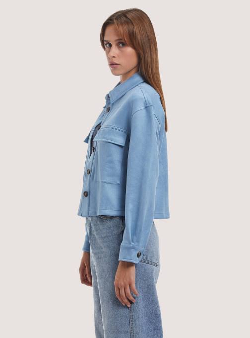 vrouwen Alcott bg3 beige licht Suède cropped overhemdjack kleding PT24287