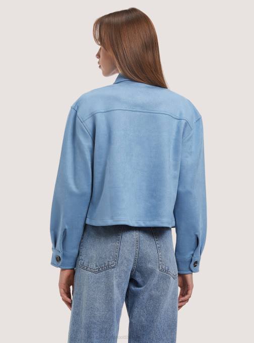 vrouwen Alcott bg3 beige licht Suède cropped overhemdjack kleding PT24287