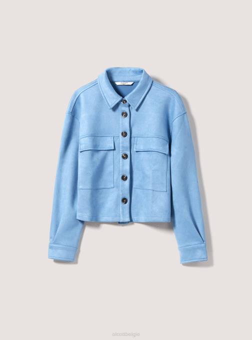 vrouwen Alcott bg3 beige licht Suède cropped overhemdjack kleding PT24287