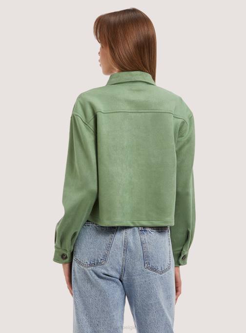 vrouwen Alcott bg3 beige licht Suède cropped overhemdjack kleding PT24289