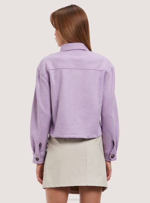 vrouwen Alcott bg3 beige licht Suède cropped overhemdjack kleding PT24317