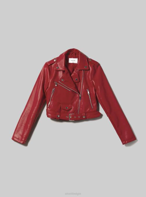 vrouwen Alcott bk1 zwart Bikerjack met leereffect kleding PT24241