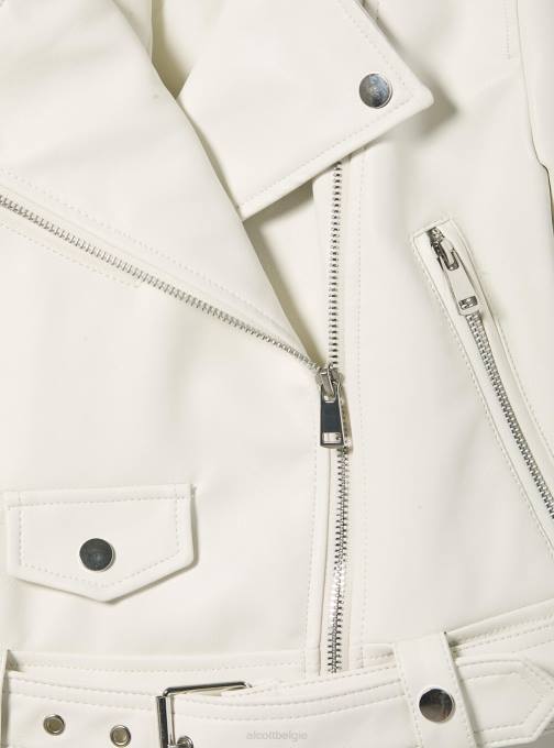 vrouwen Alcott bk1 zwart Bikerjack met leereffect kleding PT24392