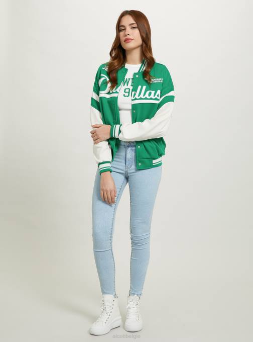 vrouwen Alcott br1 bruin donker College bomberjack met print kleding PT24256