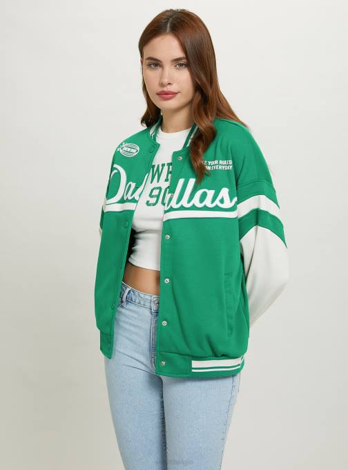 vrouwen Alcott br1 bruin donker College bomberjack met print kleding PT24256