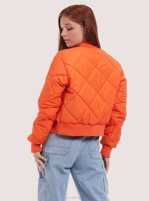 vrouwen Alcott br2 bruin medium cropped bomberjack met gerecyclede vulling kleding PT24221