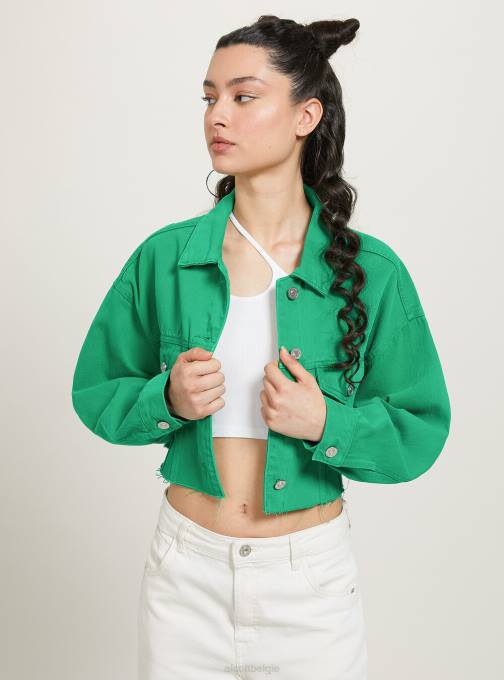 vrouwen Alcott fx2 fuxia medium giubbotto bijgesneden in denim colorato kleding PT24129