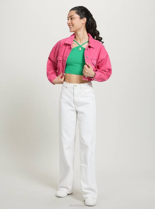 vrouwen Alcott fx2 fuxia medium giubbotto bijgesneden in denim colorato kleding PT245