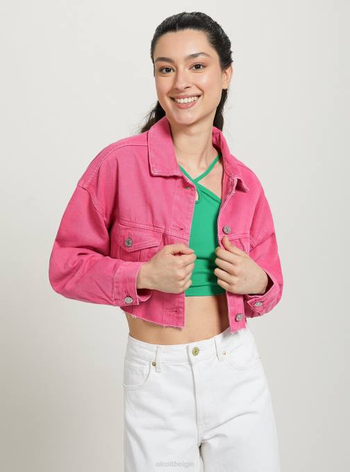 vrouwen Alcott fx2 fuxia medium giubbotto bijgesneden in denim colorato kleding PT245