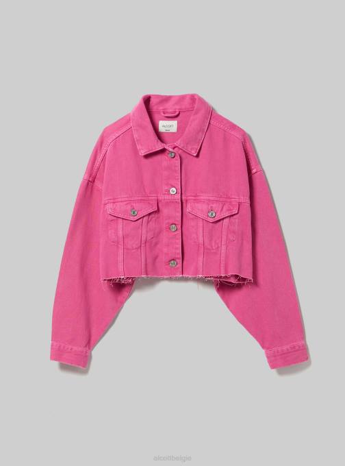 vrouwen Alcott fx2 fuxia medium giubbotto bijgesneden in denim colorato kleding PT245