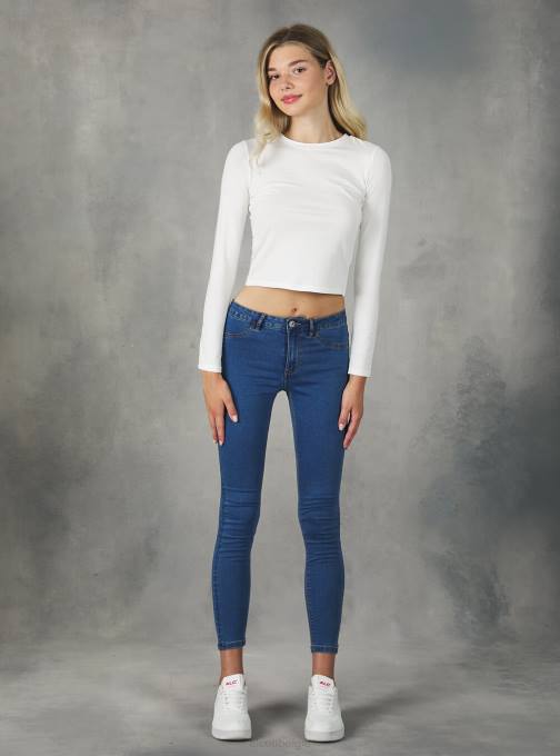 vrouwen Alcott d000 zwart superskinny jeans met hoge taille van stretchdenim kleding PT24190