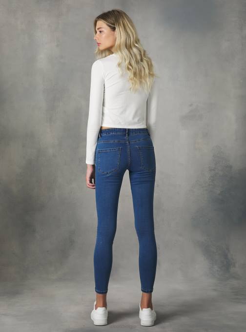 vrouwen Alcott d000 zwart superskinny jeans met hoge taille van stretchdenim kleding PT24190