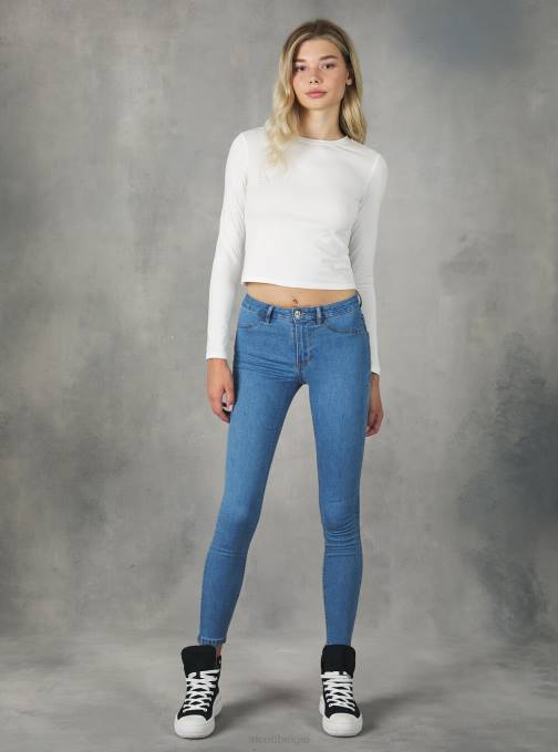 vrouwen Alcott d000 zwart superskinny jeans met hoge taille van stretchdenim kleding PT24243