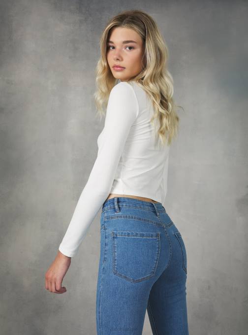 vrouwen Alcott d000 zwart superskinny jeans met hoge taille van stretchdenim kleding PT24243