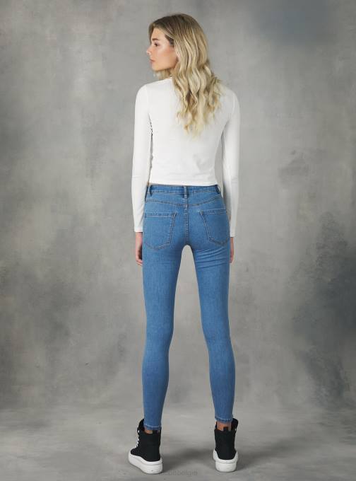 vrouwen Alcott d000 zwart superskinny jeans met hoge taille van stretchdenim kleding PT24243