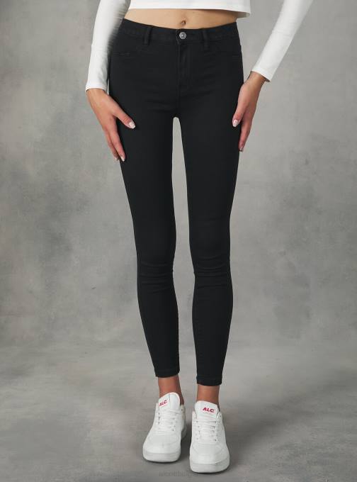 vrouwen Alcott d000 zwart superskinny jeans met hoge taille van stretchdenim kleding PT24266