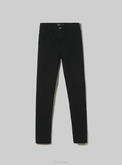 vrouwen Alcott d000 zwart superskinny jeans met hoge taille van stretchdenim kleding PT24266