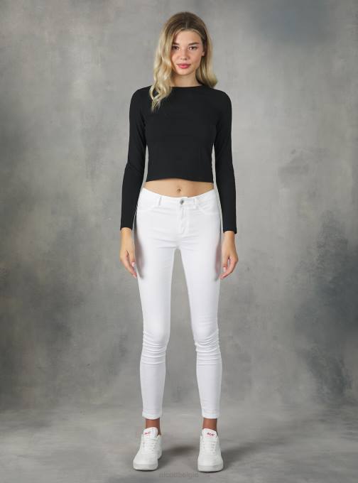 vrouwen Alcott d000 zwart superskinny jeans met hoge taille van stretchdenim kleding PT24267