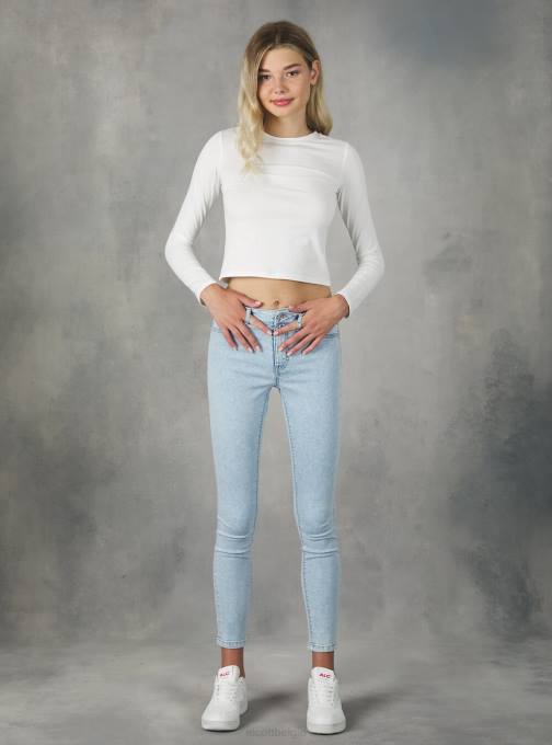 vrouwen Alcott d000 zwart superskinny jeans met hoge taille van stretchdenim kleding PT24461