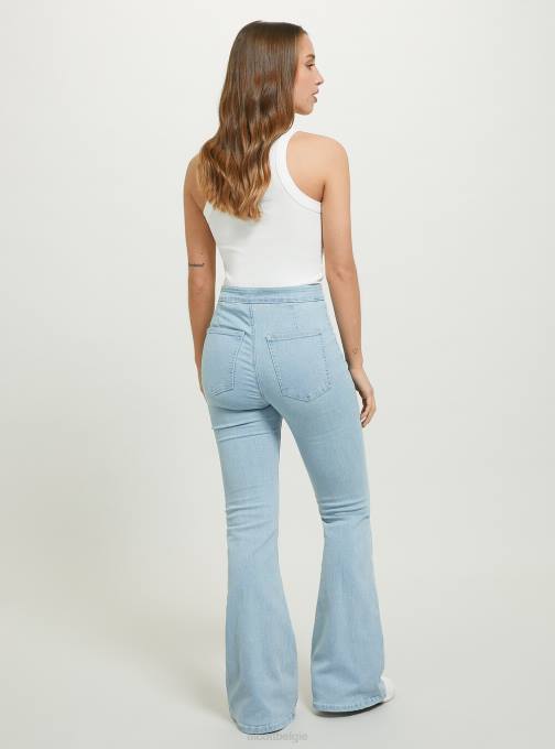 vrouwen Alcott d002 midden donkerblauw jegging flare hoge taille kleding PT24338