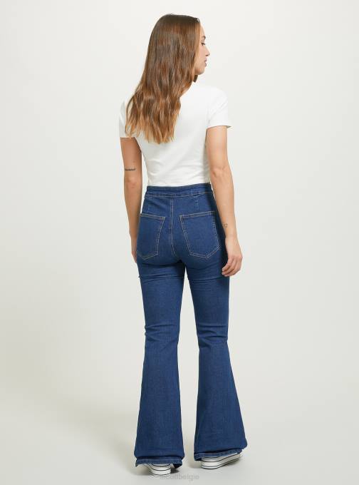 vrouwen Alcott d002 midden donkerblauw jegging flare hoge taille kleding PT24487