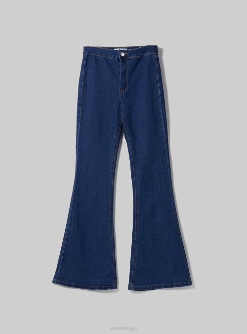 vrouwen Alcott d002 midden donkerblauw jegging flare hoge taille kleding PT24487