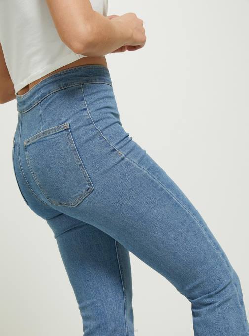 vrouwen Alcott d002 midden donkerblauw jegging flare hoge taille kleding PT2489