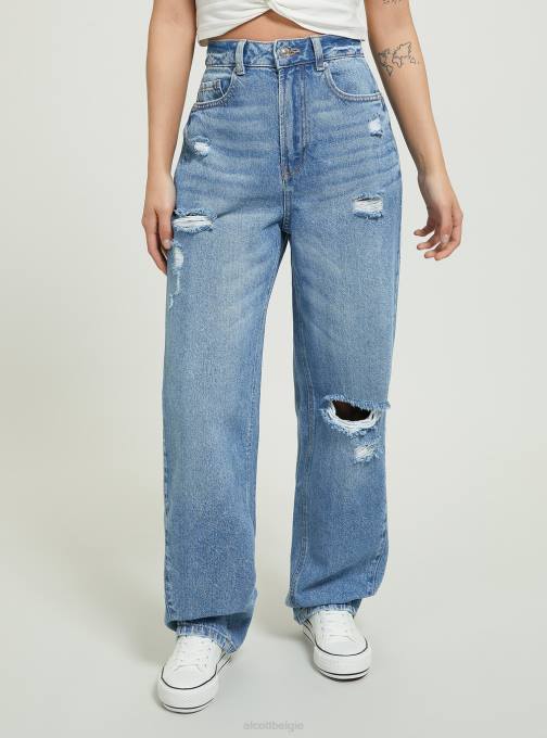 vrouwen Alcott d003 middenblauw baggy-fit jeans kleding PT24448