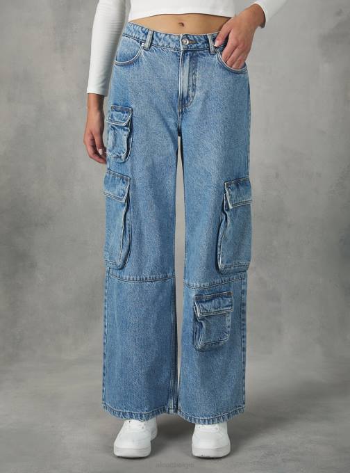 vrouwen Alcott d006 azuurblauw Multi-cargo comfort-fit jeans kleding PT24115
