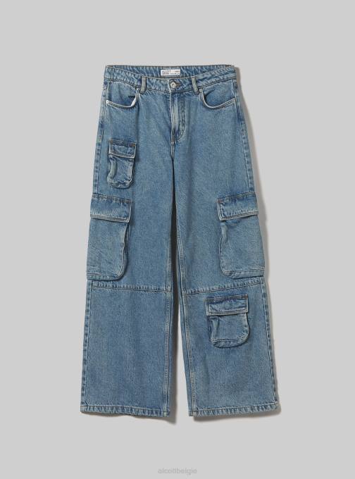 vrouwen Alcott d006 azuurblauw Multi-cargo comfort-fit jeans kleding PT24115
