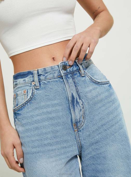 vrouwen Alcott d006 azuurblauw losvallende jeans kleding PT2442