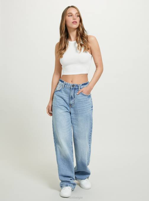 vrouwen Alcott d006 azuurblauw losvallende jeans kleding PT2442