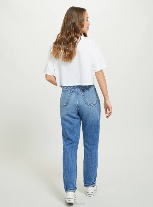 vrouwen Alcott d006 azuurblauw mom-fit jeans kleding PT24161