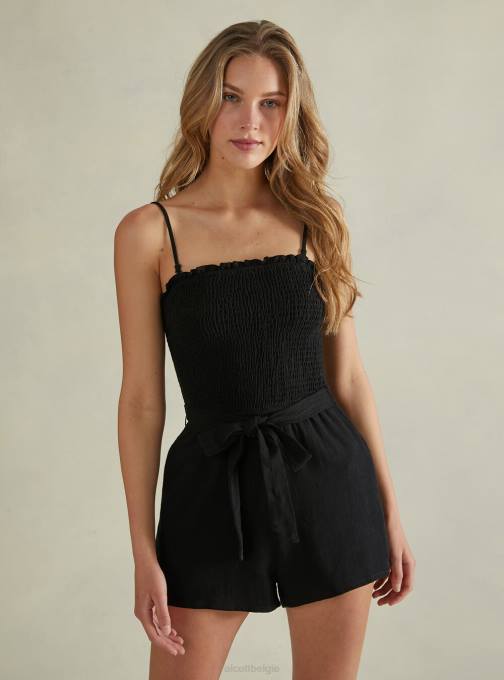 vrouwen Alcott c0578 beige korte jumpsuit van linnenmix kleding PT24166