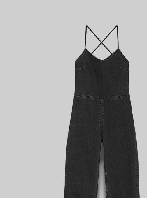 vrouwen Alcott d003 middenblauw Stretch denim lange jumpsuit uit één stuk kleding PT24362