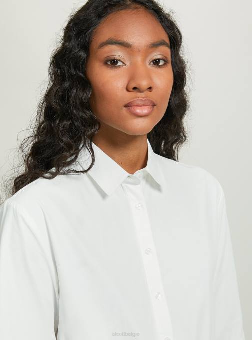 vrouwen Alcott bg3 beige licht vestito chemisier in popeline kleding PT24397