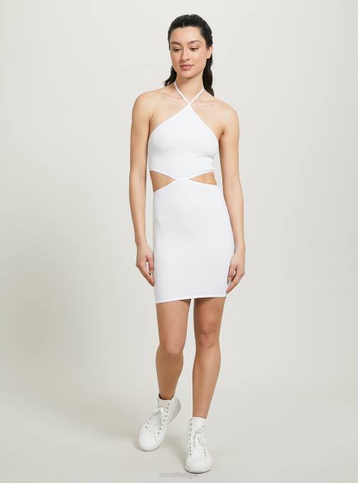 vrouwen Alcott bk1 zwart uitgesneden jurk met halterhalslijn kleding PT24428